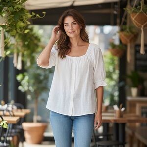 Lauren Conrad White Blouse